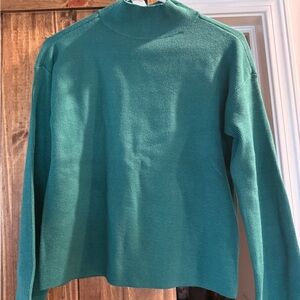 Evereve Teal Turtleneck Sweater